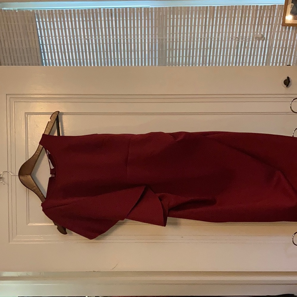 Fancy burgundy maternity dress